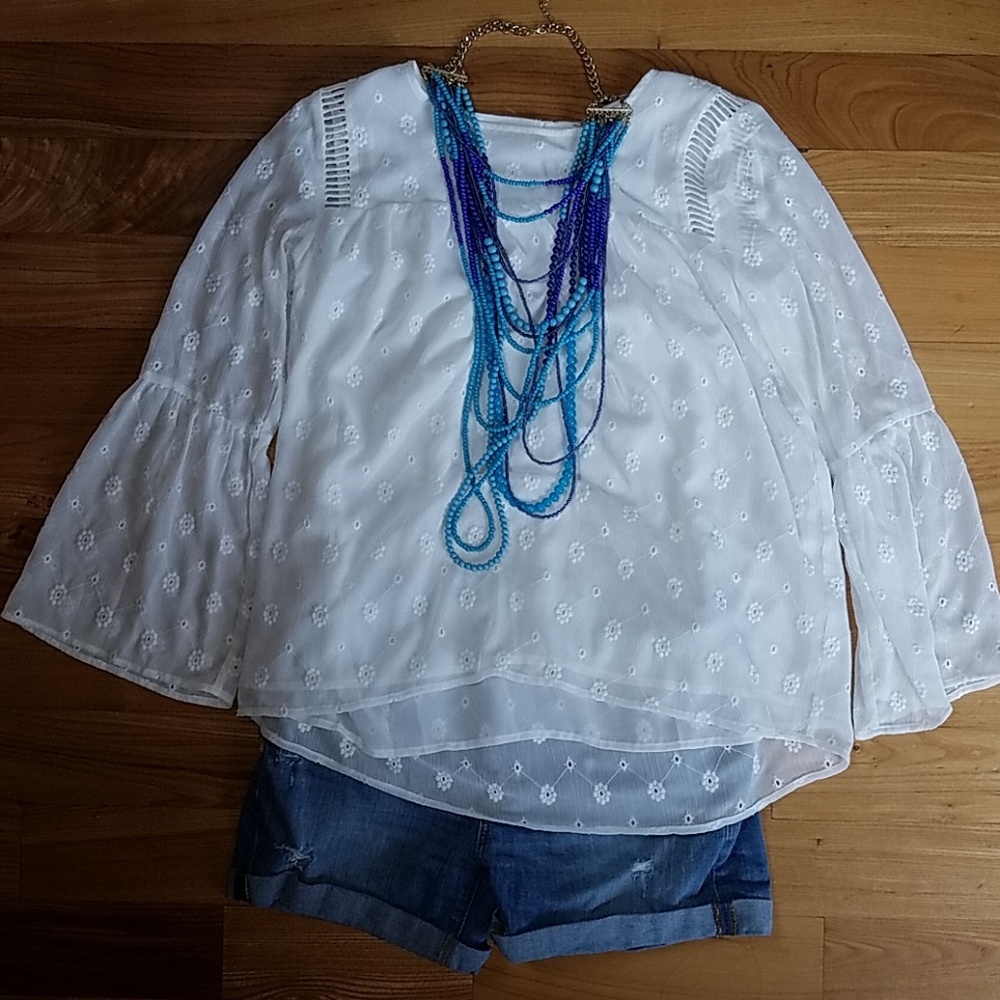 LOFT bell sleeve top